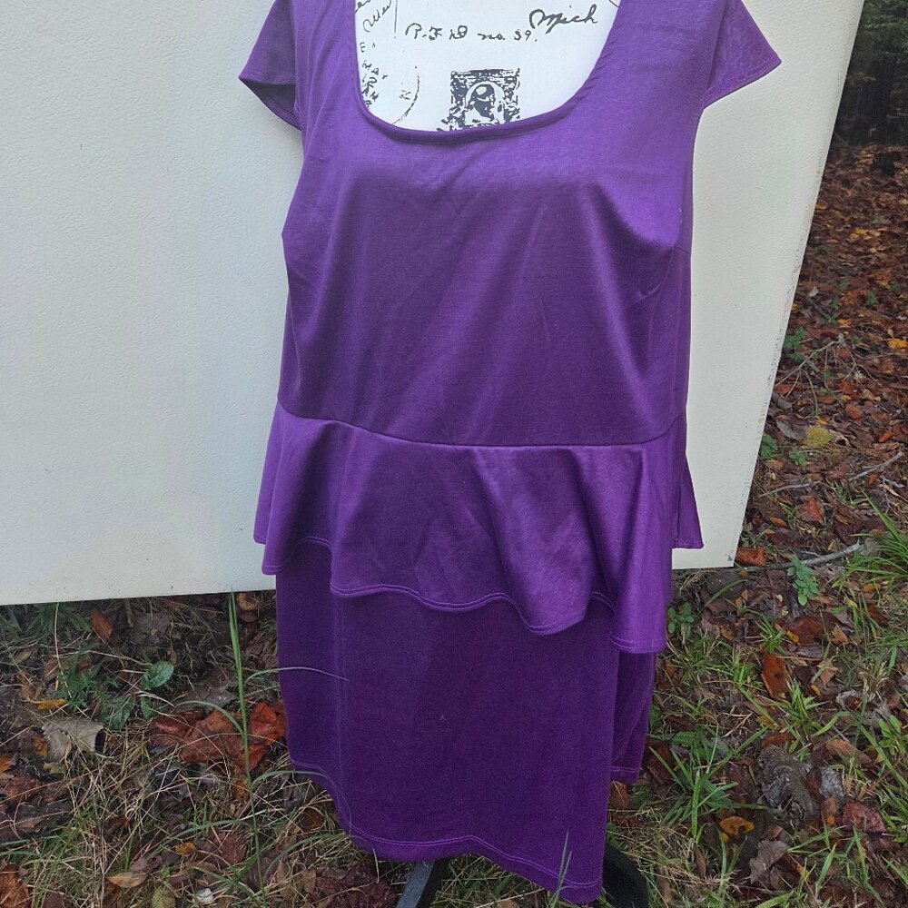 purple ruffle dress size 2X